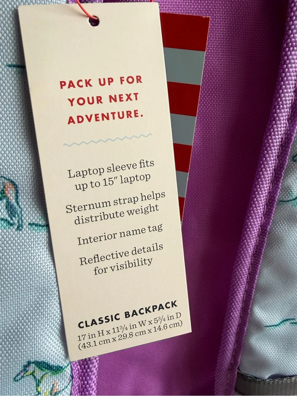 Purple & Blue Horses Design Backpack | Brand New | Cat & Jack